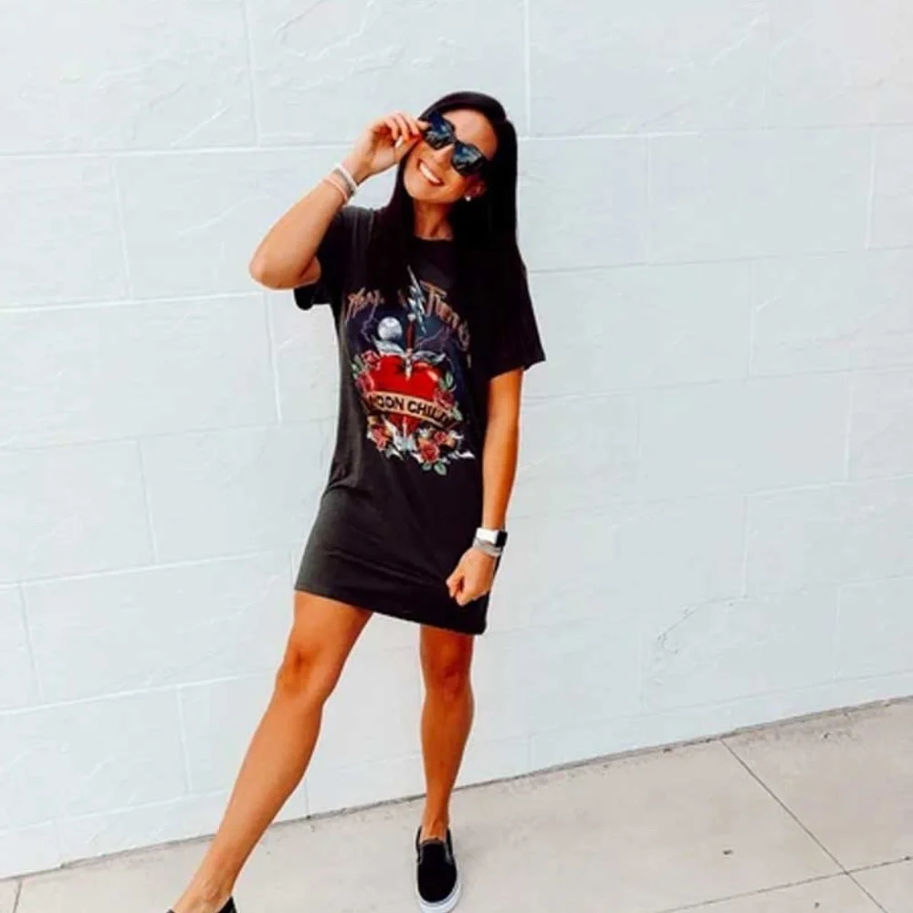 Mystic thunder moonchild boho heart graphic dress - Picture 2 of 5